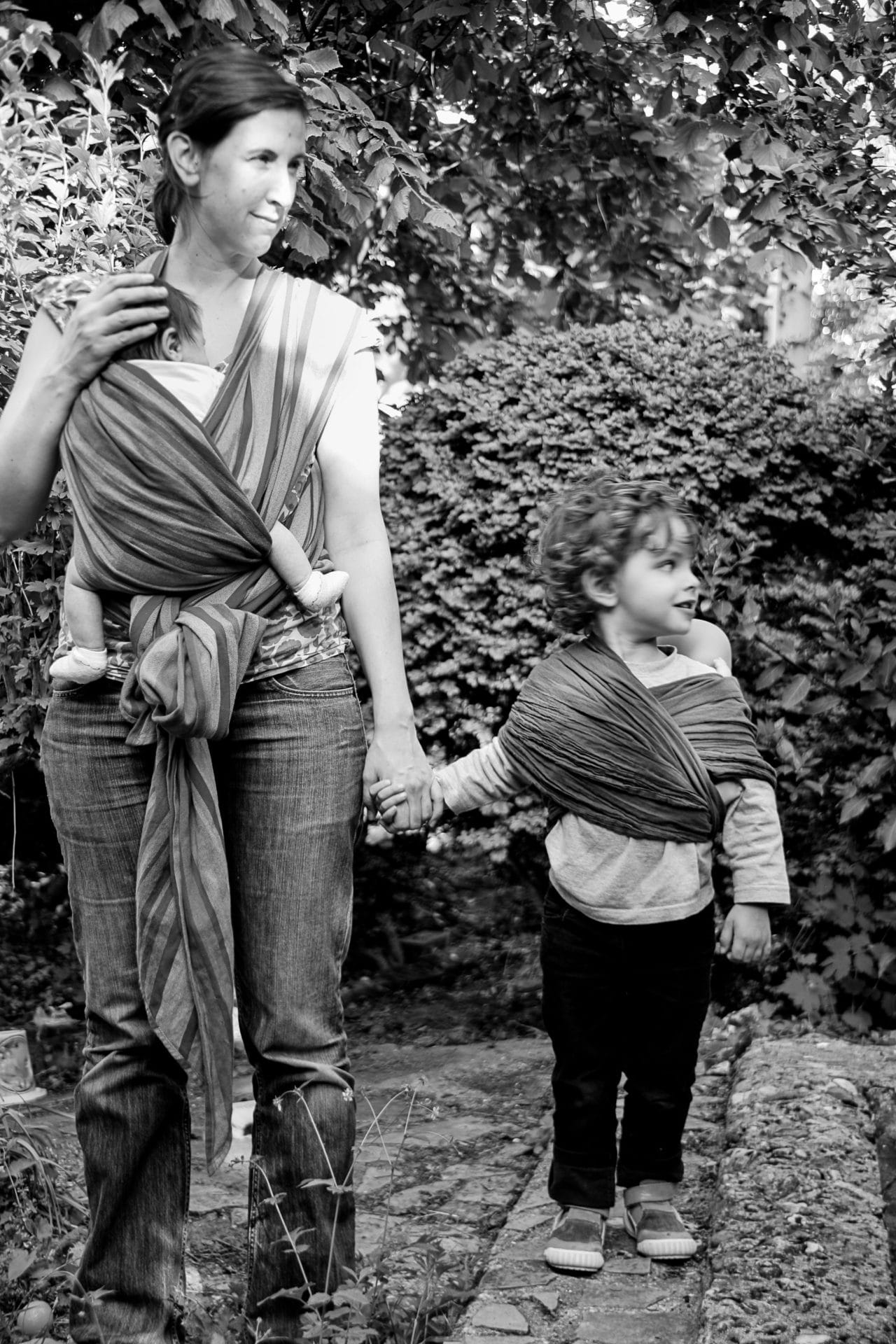 photo écharpe maman et bambin