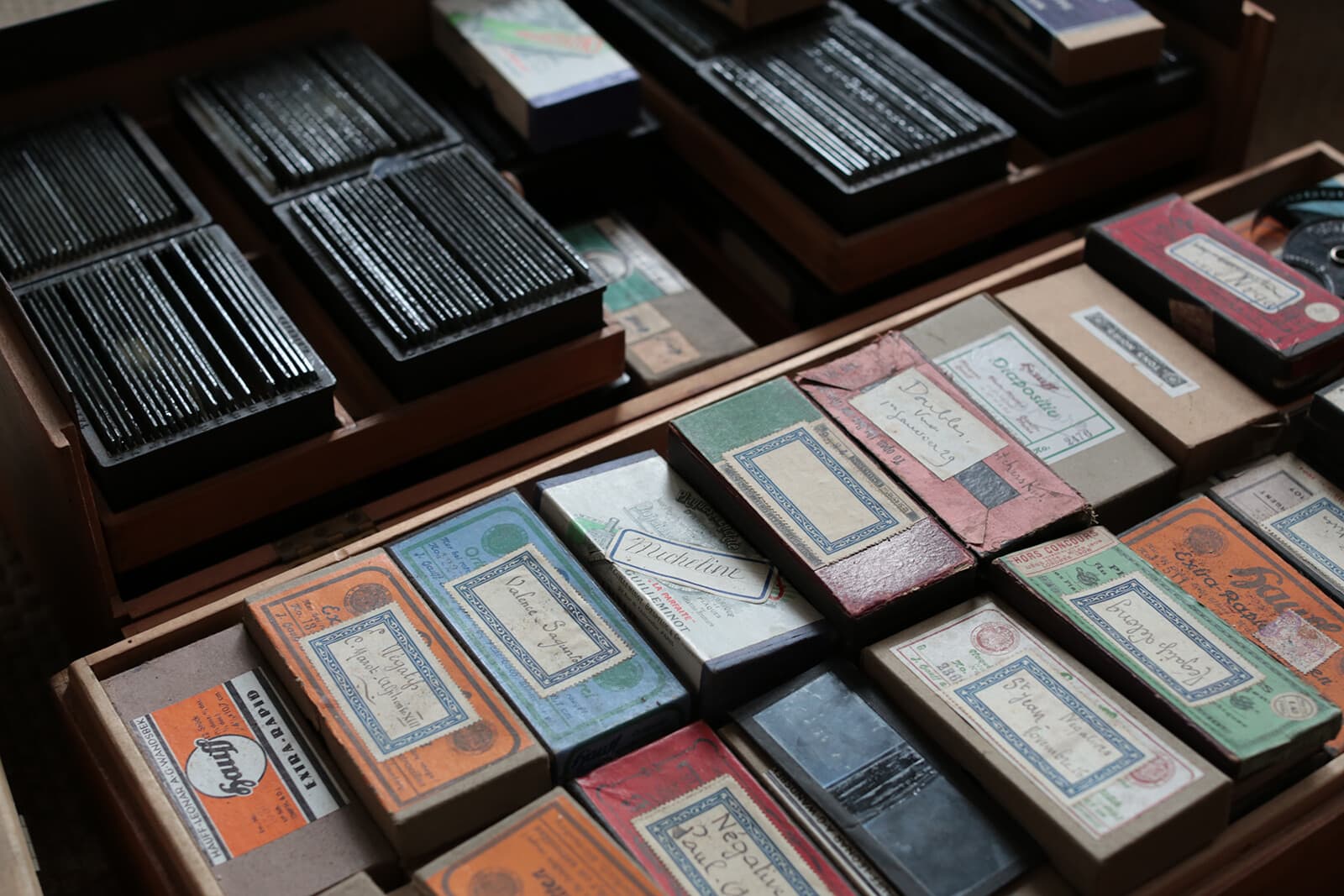 archives collection de plaques de verre personnelle